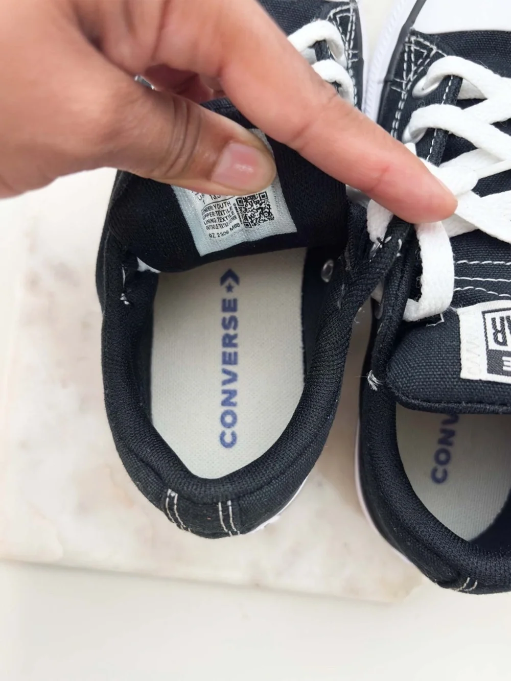 Converse Chuck Taylor All Star Street Kids Size 1 Black White Low Top A01696F